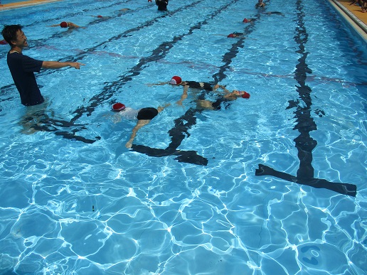 夏季水泳指導・学校図書館解放５日目の写真