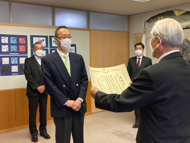 一の谷の地域力に東京都から感謝状の写真