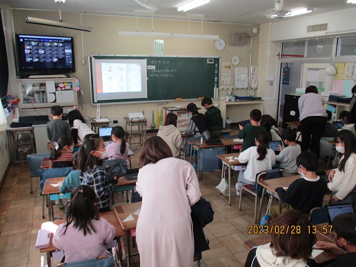 今年度最後の授業公開そして保護者会の写真