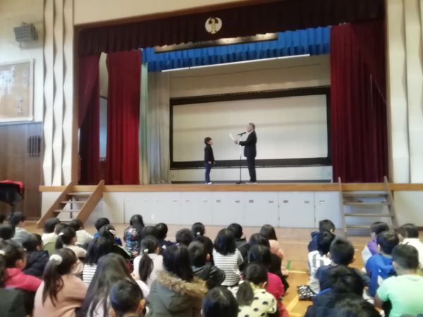 ２学期終業式の写真